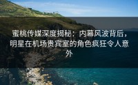 蜜桃传媒深度揭秘：内幕风波背后，明星在机场贵宾室的角色疯狂令人意外
