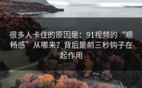 很多人卡住的原因是：91视频的“顺畅感”从哪来？背后是前三秒钩子在起作用