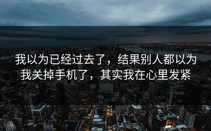 我以为已经过去了,结果别人都以为我关掉手机了,其实我在心里发紧 我以为已经过去了,结果别人都以为我关掉手机了,其实我在心里发紧